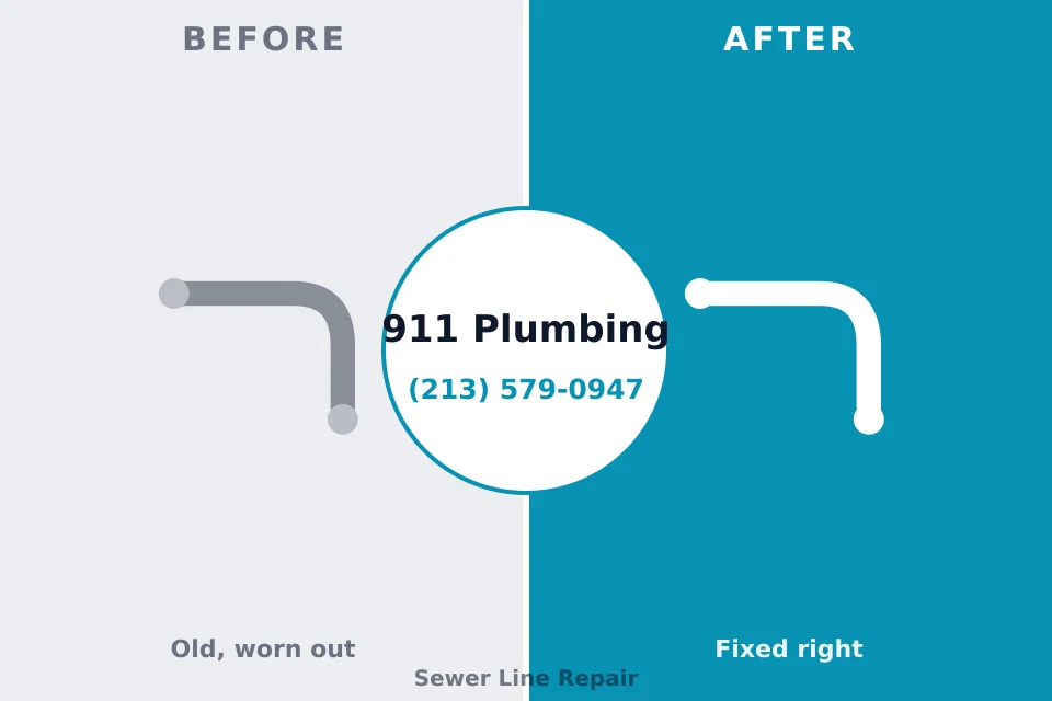 Before and after: plumbing repair Ravensworth, VA